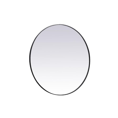 Elegant Decor 45 in. Metal Frame Round Mirror, Black MR4845BK